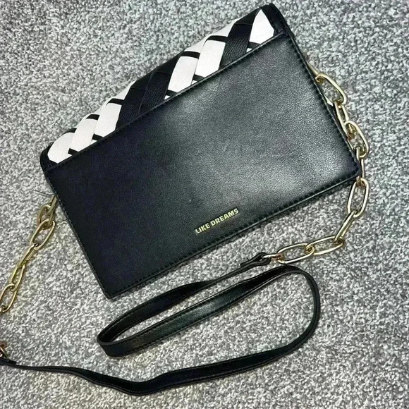 LIKE DREAMS BLACK WHITE PURSE BAG - Picture 6 of 7